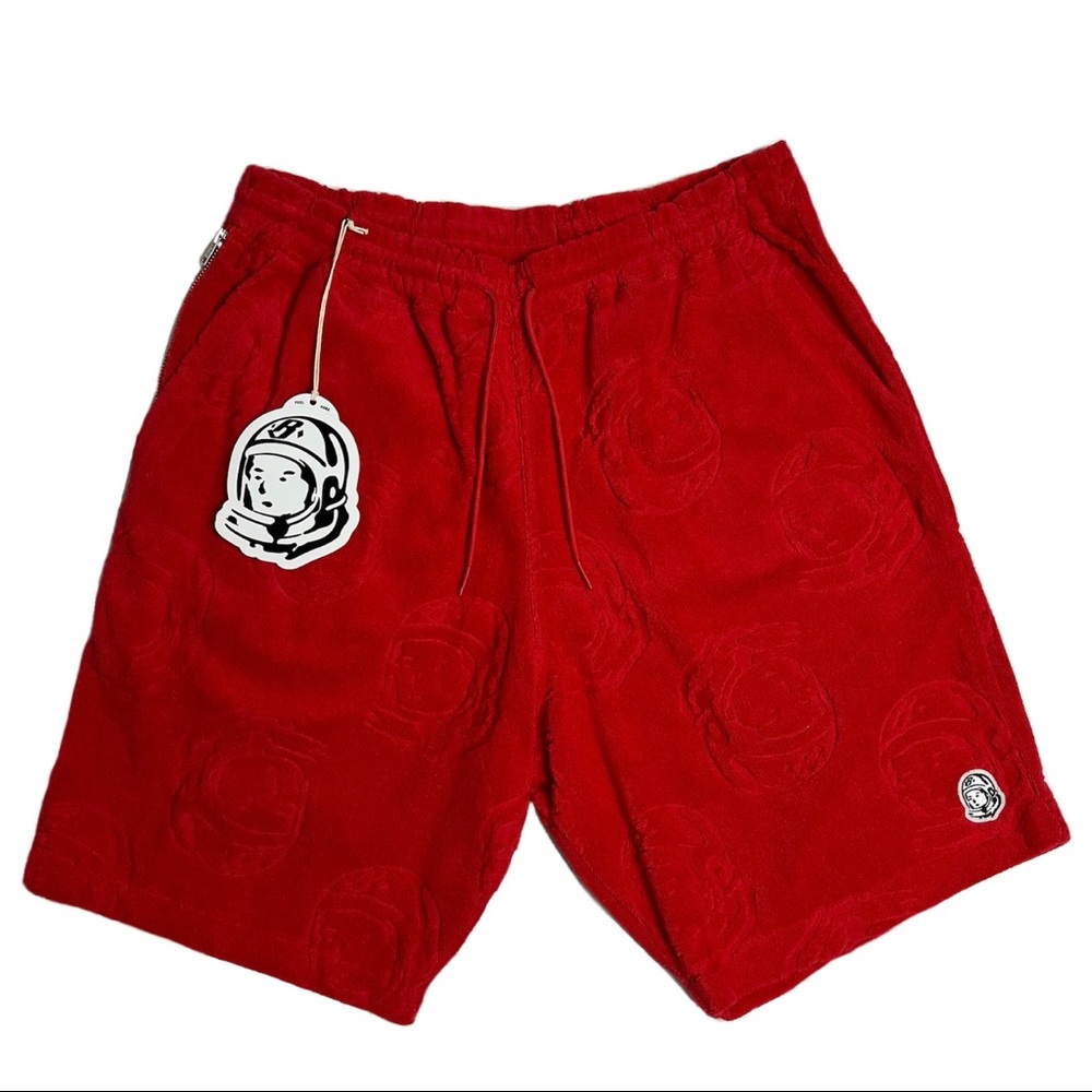 BBC Jacquard Shorts BILLIONAIRE BOYS CLUB Red Velour Size Medium Bape Supreme